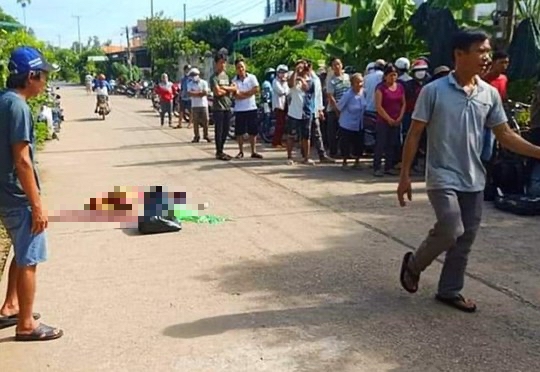Hiện trường nơi nữ nhân viên y tế bị người tâm thần đánh tử vong. Ảnh: TL