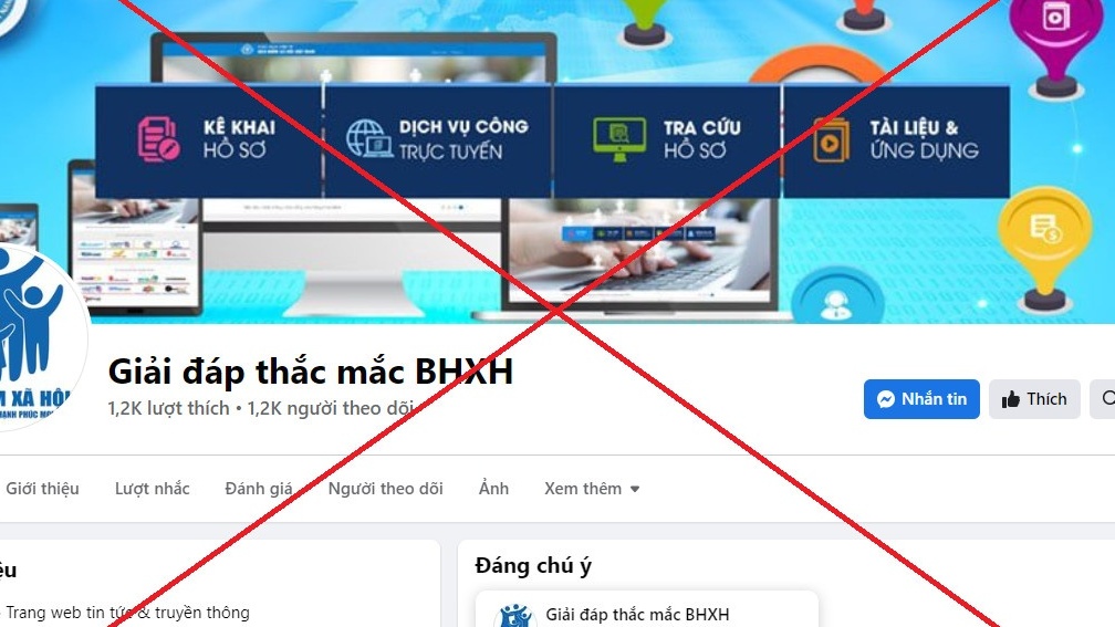 Người lao động cần cẩn trọng trước FanPage giả mạo cơ quan BHXH Việt Nam