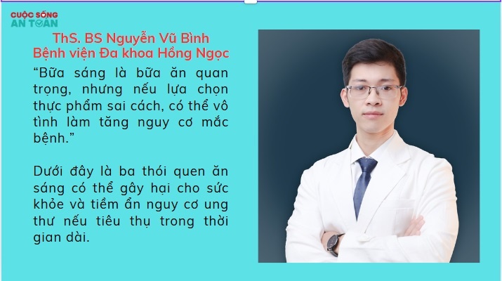 Tăng nguy cơ ung thư chỉ vì 3 kiểu ăn sáng này