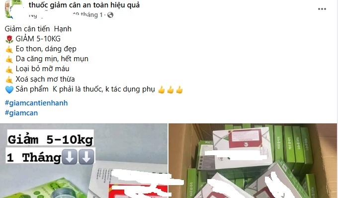 Cảnh báo nguy hiểm từ thuốc giảm cân chứa Sibutramin trên mạng xã hội