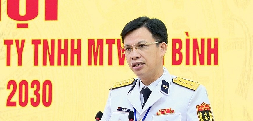 Đại tá Bùi Đình Tiệp, Phó chủ nhiệm Chính trị Quân chủng Hải quân phát biểu tại đại hội. Ảnh: THANH HÀ Đại tá Bùi Đình Tiệp, Phó chủ nhiệm Chính trị Quân chủng Hải quân phát biểu tại đại hội. Ảnh: THANH HÀ